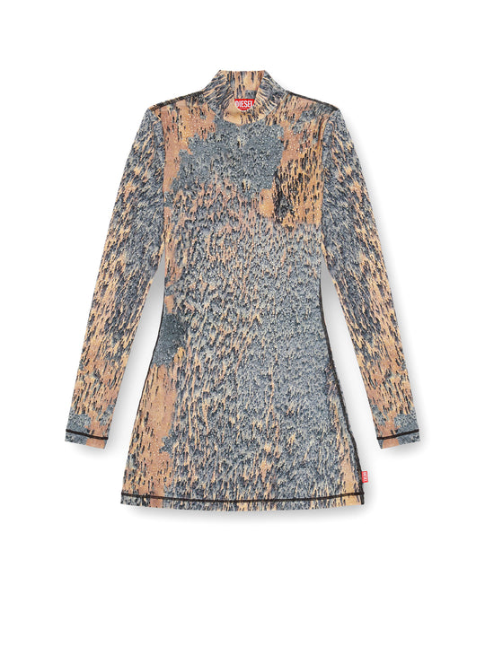 Stretch Nylon Dress With Crystals