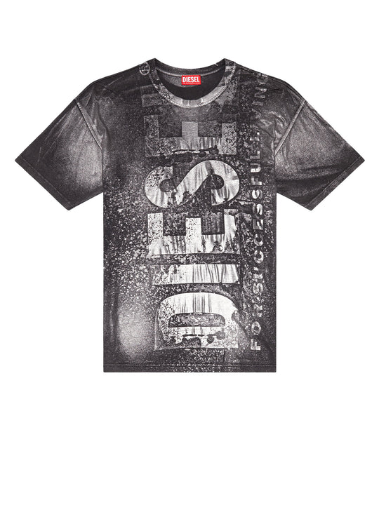 Viscose T-Shirt With Logo Print