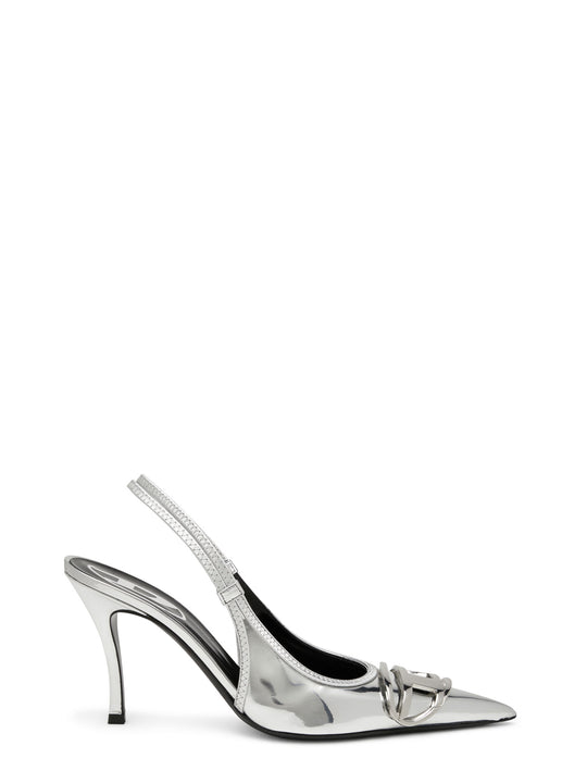 Mirrored Material Slingback