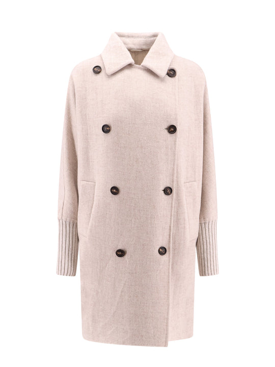 Oversize Cashmere Coat With Maxi Cuffs