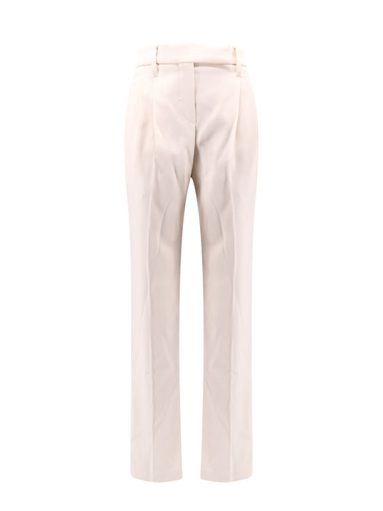 Cotton Trouser With Pinces And Monili Detail