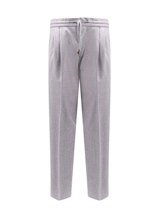 Virgin Wool Trouser With Adjustable Drawstring