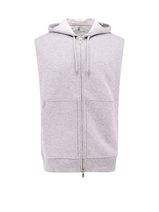 Sleeveless Sweatshirt With Hood