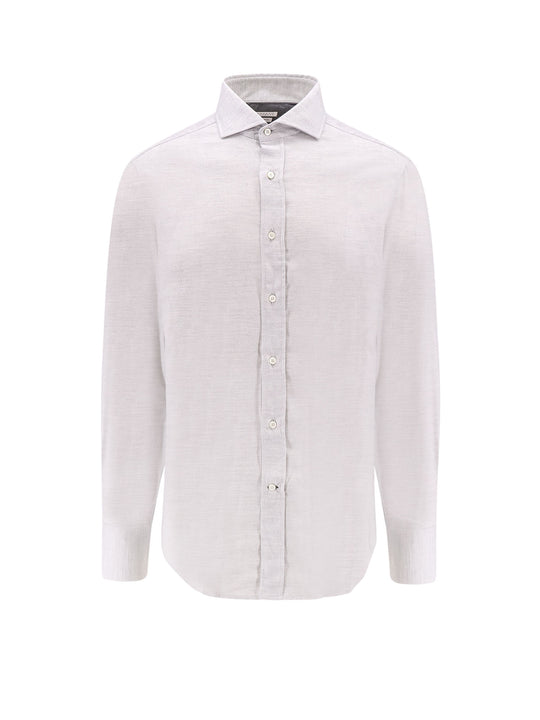 Slim Fit Cotton And Lyocell Shirt