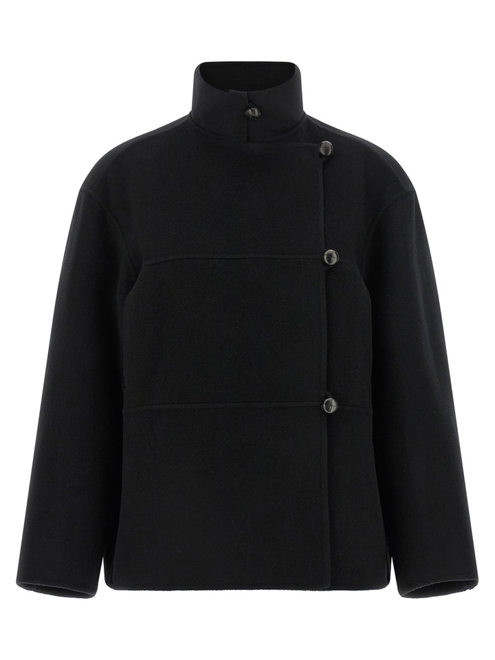 Rohe Double Wool Coat Coats and Trench Coats - Black | 2028ef1c89c30a94de55bcff96f91c48feefe548