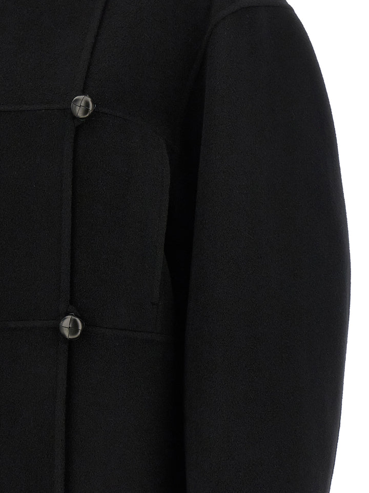 Rohe Double Wool Coat Coats and Trench Coats - Black | 114c883d7ccfc46b5ca15d8307f2dbe1a2b008bc