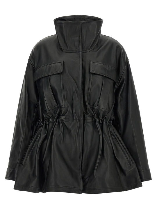 Sculptural Puffer Jackets Black