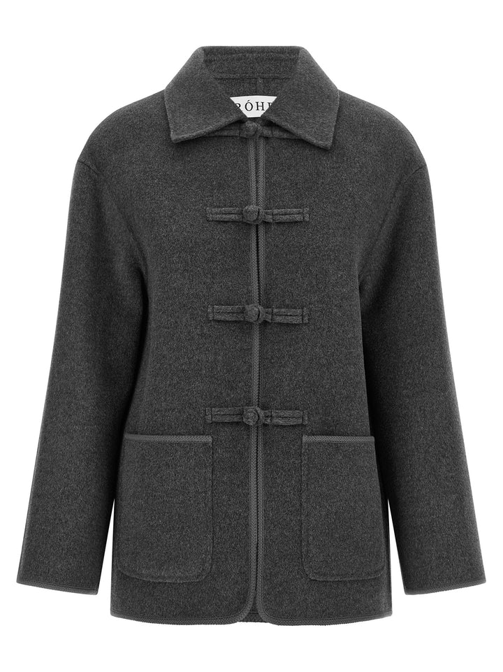 Rohe Pankou Closure Coat Coats and Trench Coats - Gray | db009b8944a0ee44ed25ed506edf8164094f2dba
