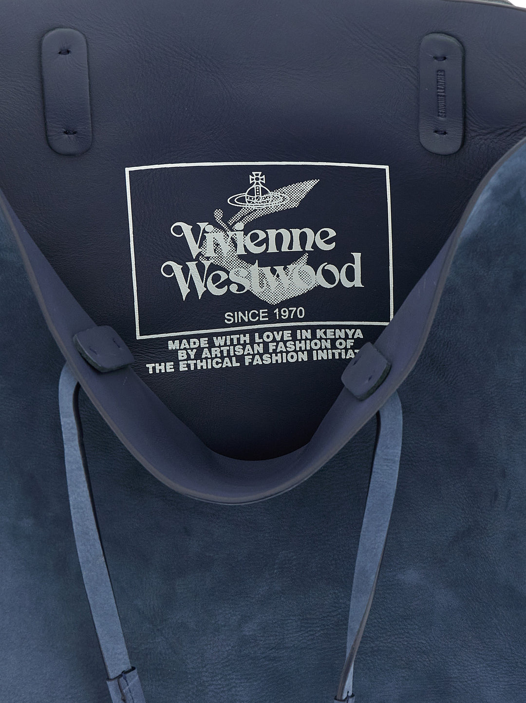 Vivienne Westwood Studio Tote Bag - Blue | 2ae01397f2cbe77d73760c475d873f63a500491e