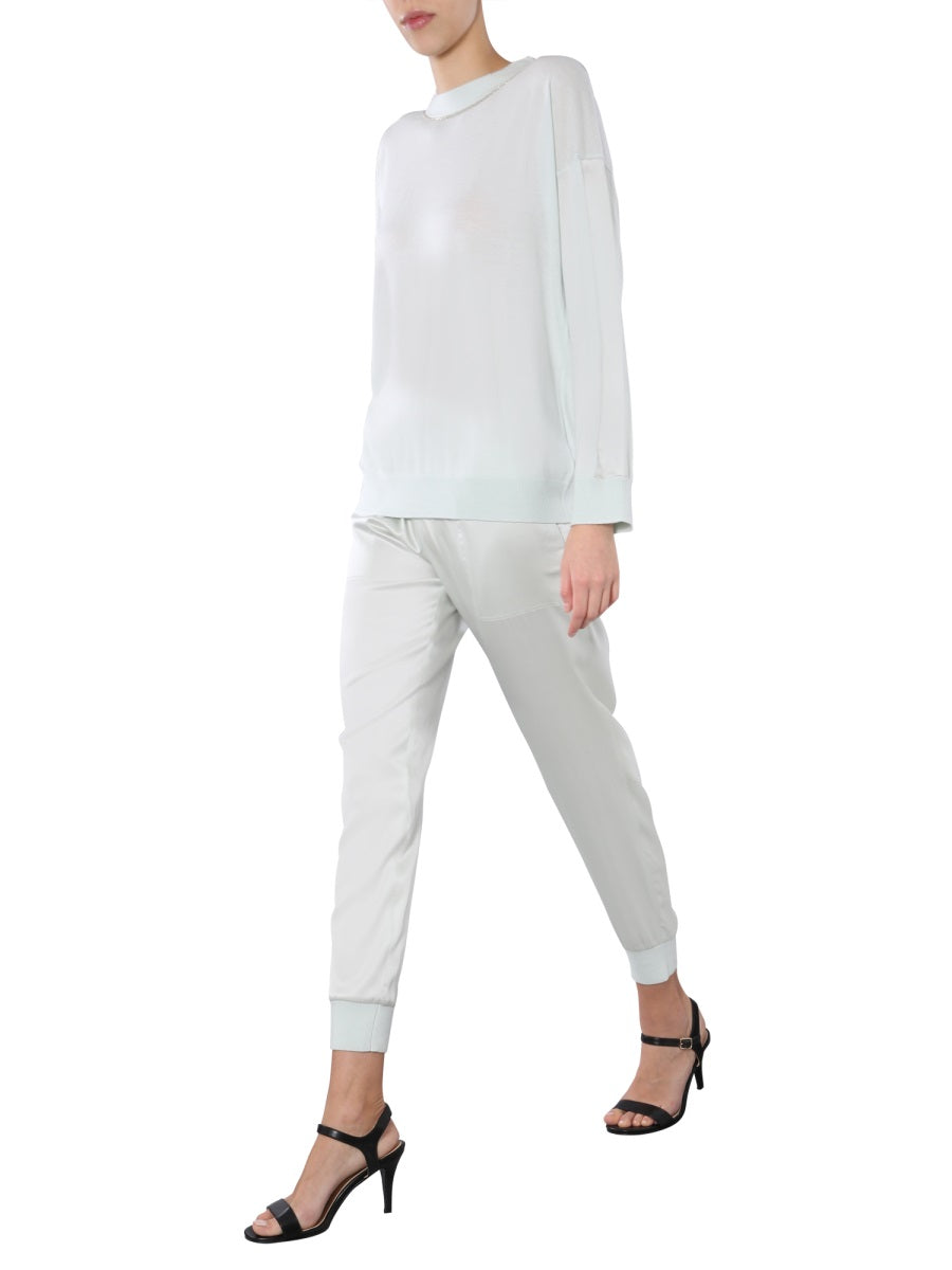 Fabiana Filippi Pants - White, Light Blue | Wanan Luxury