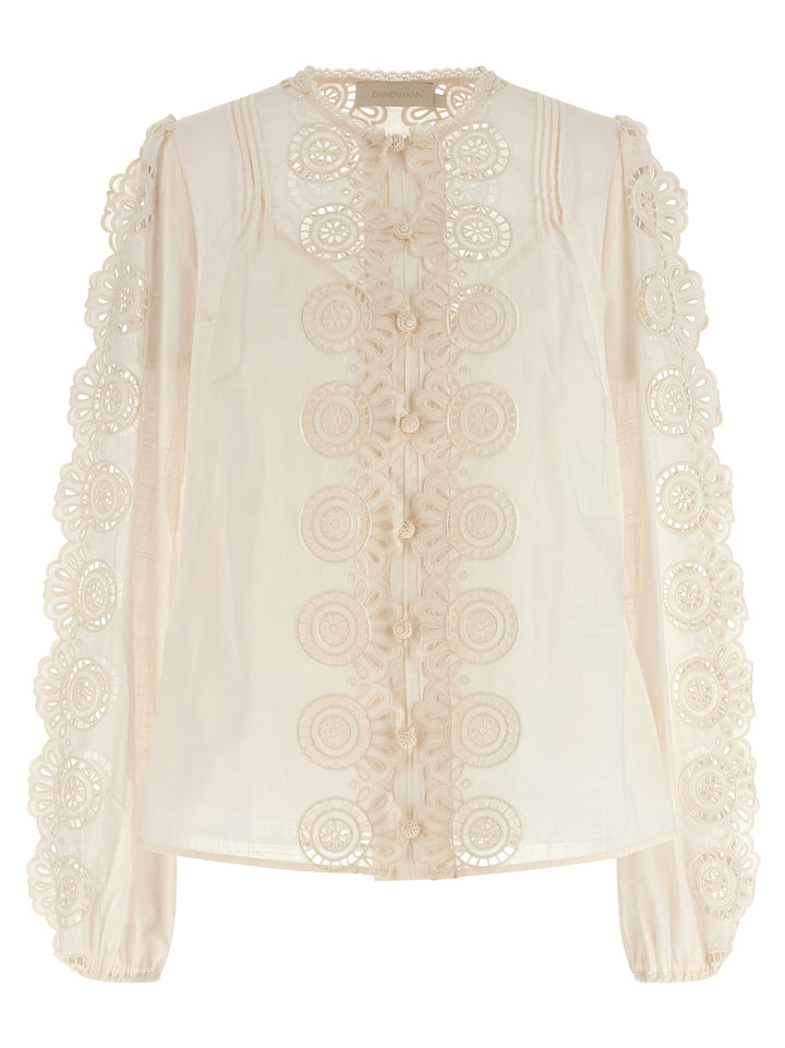 Zimmermann Lucky Shirt and Blouse - White | 334fe451ea27d4ffb25df4d291ab5de8c06d1d10