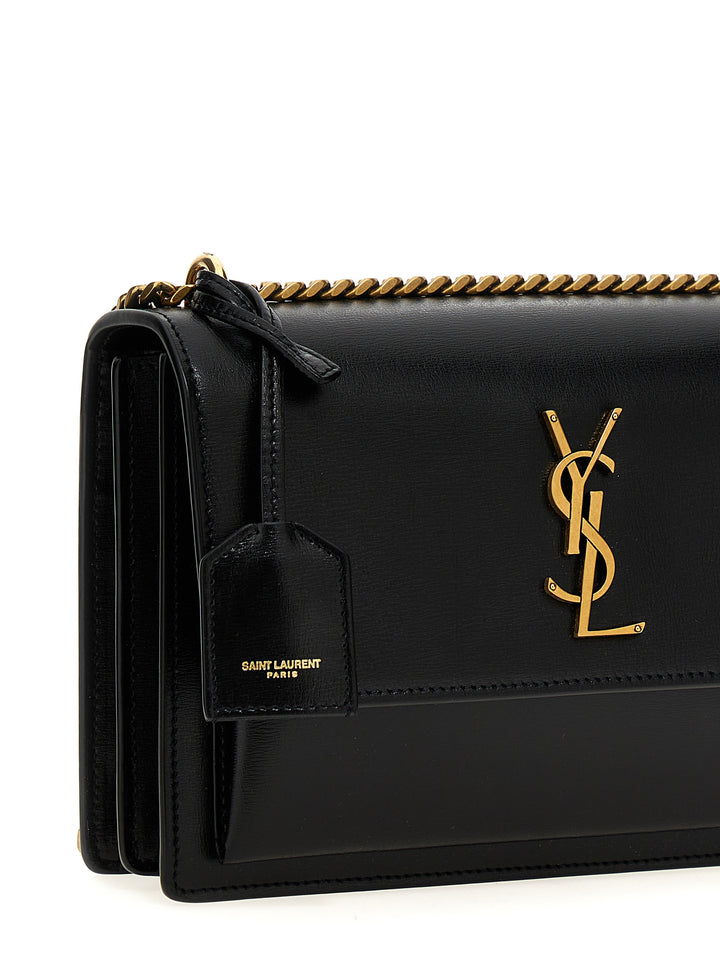 Saint Laurent Sunset Crossbody Bags - Black | 5583b62e9af8240c4e1f3cf0c3696f7d3834cbd6