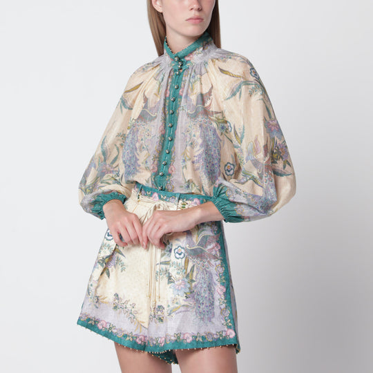 Cream Cotton And Silk Indra Shirt