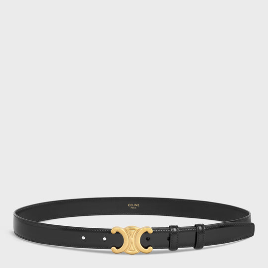Medium 25mm Triomphe Belt Black/Gold