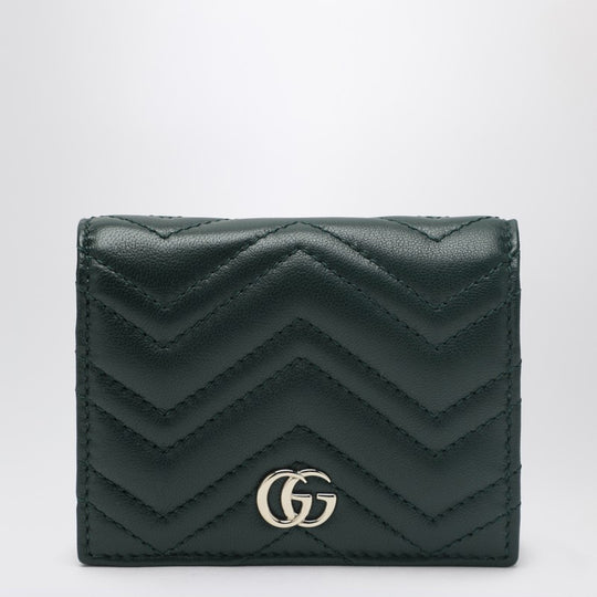 Small Gg Marmont Wallet In Green