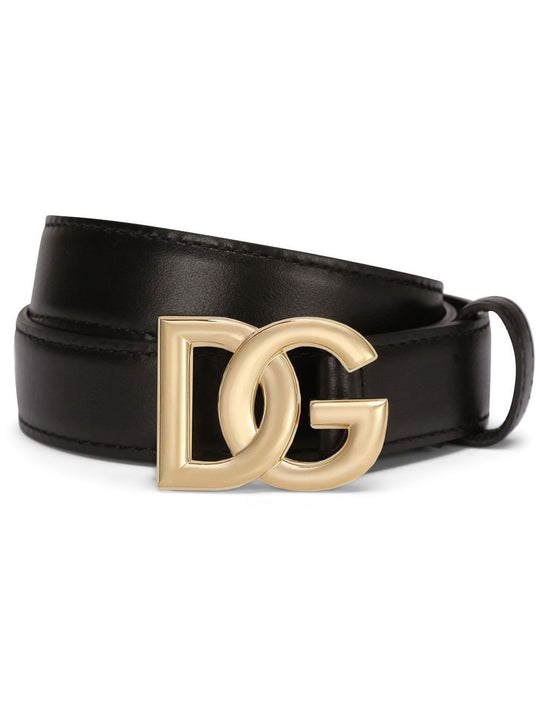 Calfskin Belt With Dg Logo