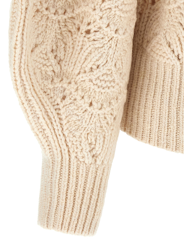 Zimmermann Hypnotic Cable Knit Sweaters and Cardigans - Beige | f5d7f54e6994482f86b703766f254c612788e084