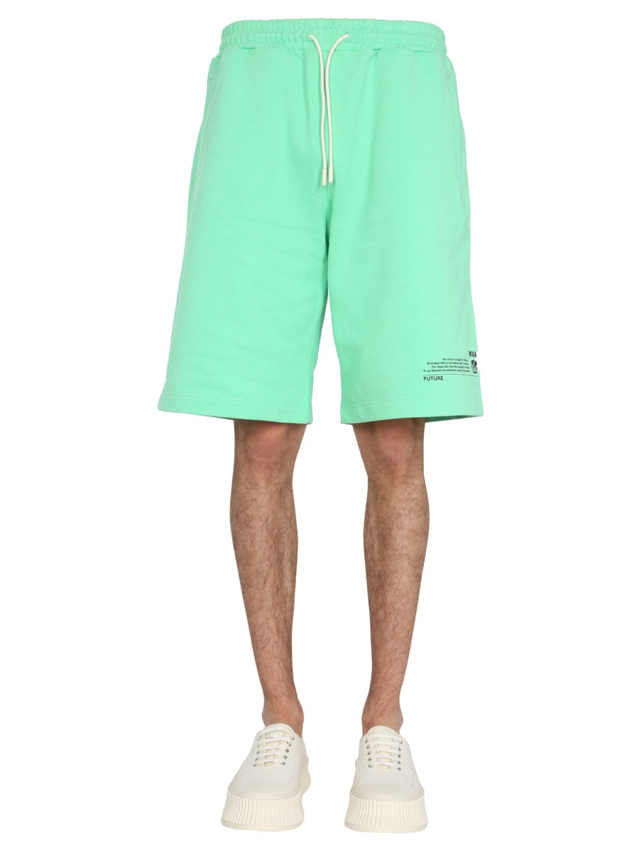 MSGM Shorts - Green | Wanan Luxury