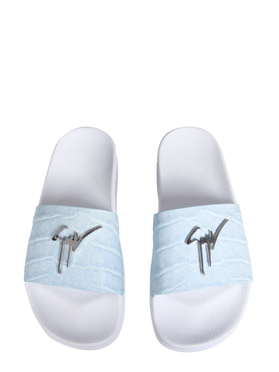 Giuseppe Zanotti Sandals - White, Light Blue | Wanan Luxury