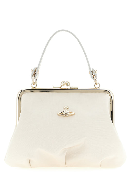 Granny Frame Hand Bags White