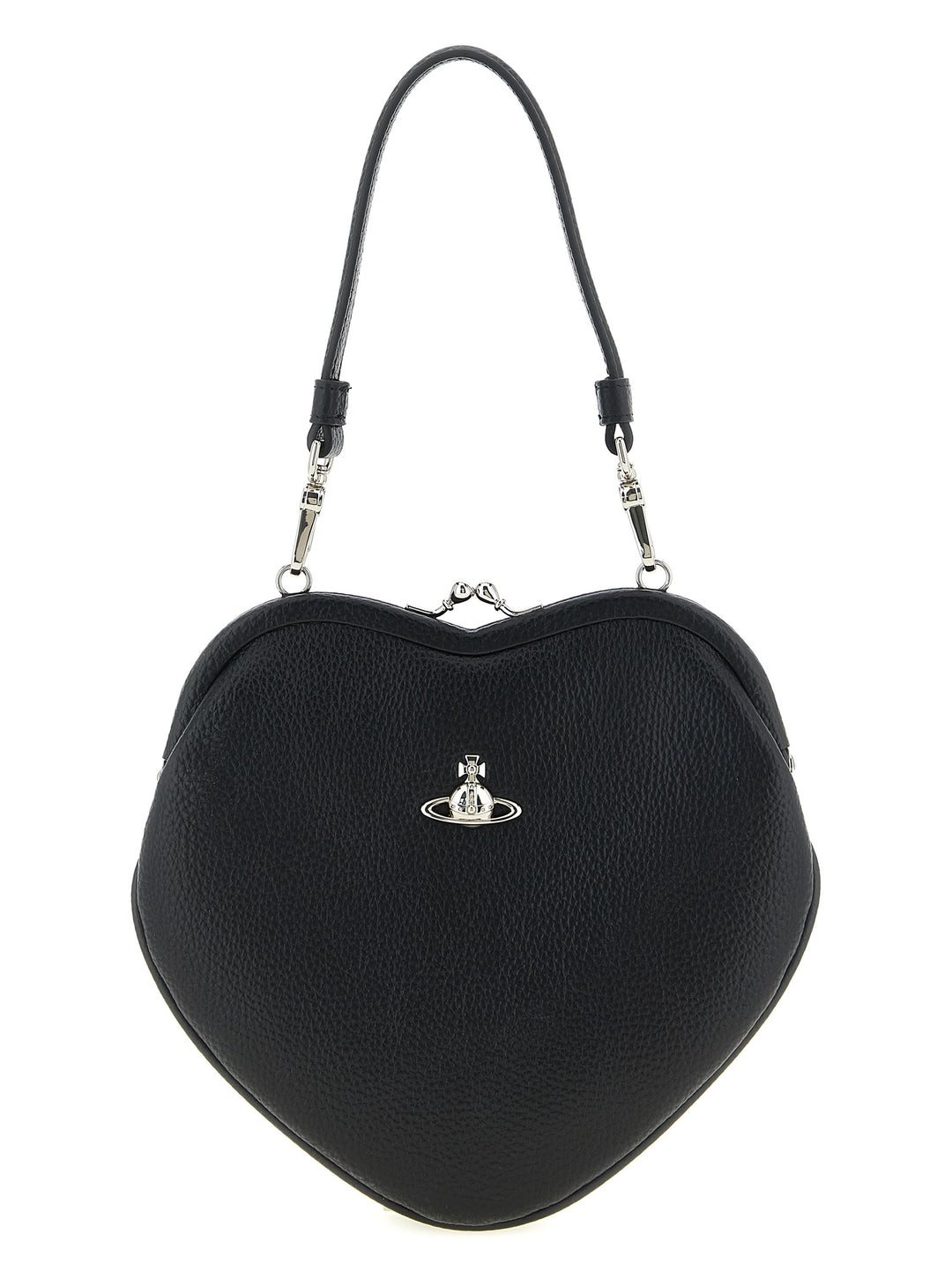 Vivienne Westwood Belle Heart Frame Hand Bags - Black | 397a6774abd7c06dfa3f20fbcfea400be8bebbc7