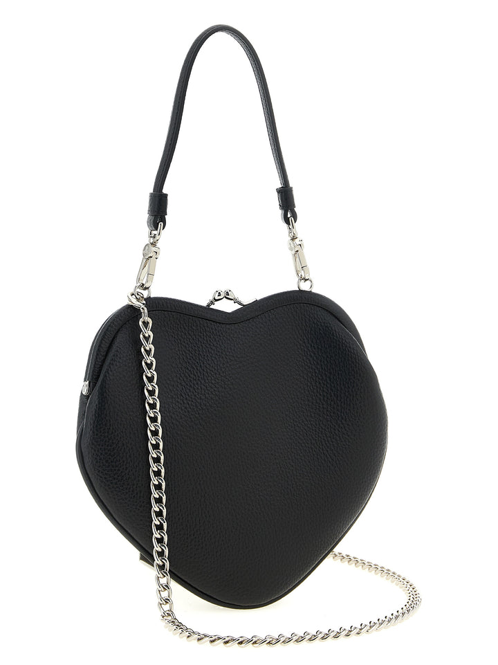 Vivienne Westwood Belle Heart Frame Hand Bags - Black | 78f619923e41d2f97ecd9d0a414f85c2facc23db