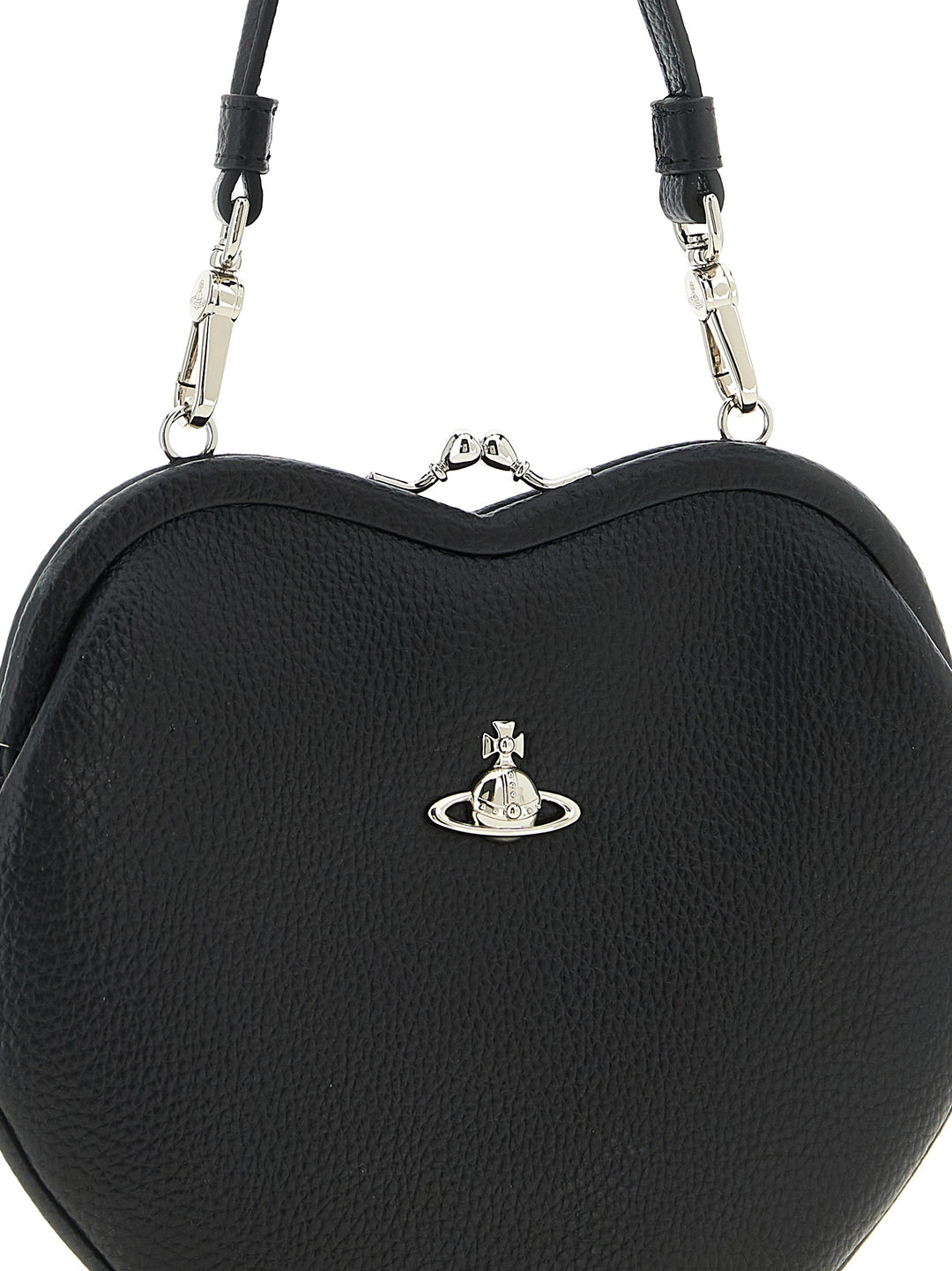 Vivienne Westwood Belle Heart Frame Hand Bags - Black | f4b829d2c5412778a4cd1e489871ca0fdf2a4b14