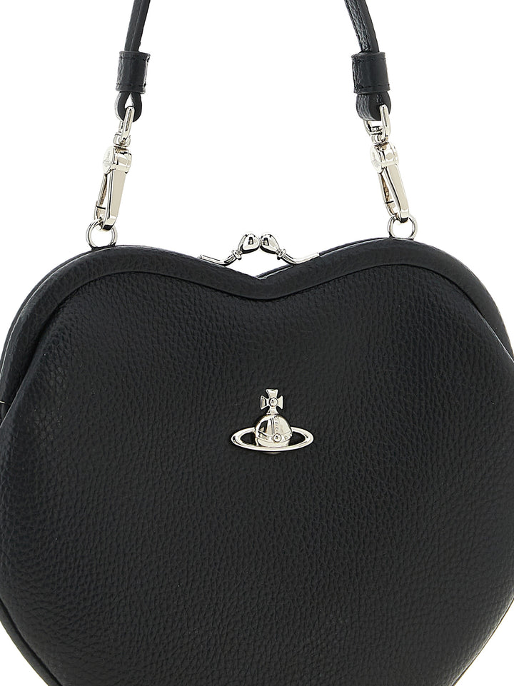 Vivienne Westwood Belle Heart Frame Hand Bags - Black | f4b829d2c5412778a4cd1e489871ca0fdf2a4b14