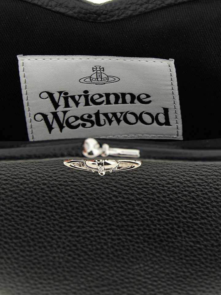 Vivienne Westwood Belle Heart Frame Hand Bags - Black | 676877a5942f0b28fcf9f7f521915fbe9d944fdf
