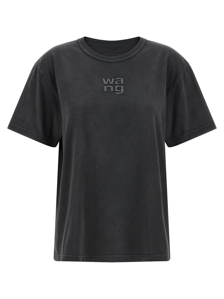 T By Alexander Wang Hotfix Logo T-shirt - Black | 7d7ad2bc53854d85f85f0e51b0700e284bcb1b69