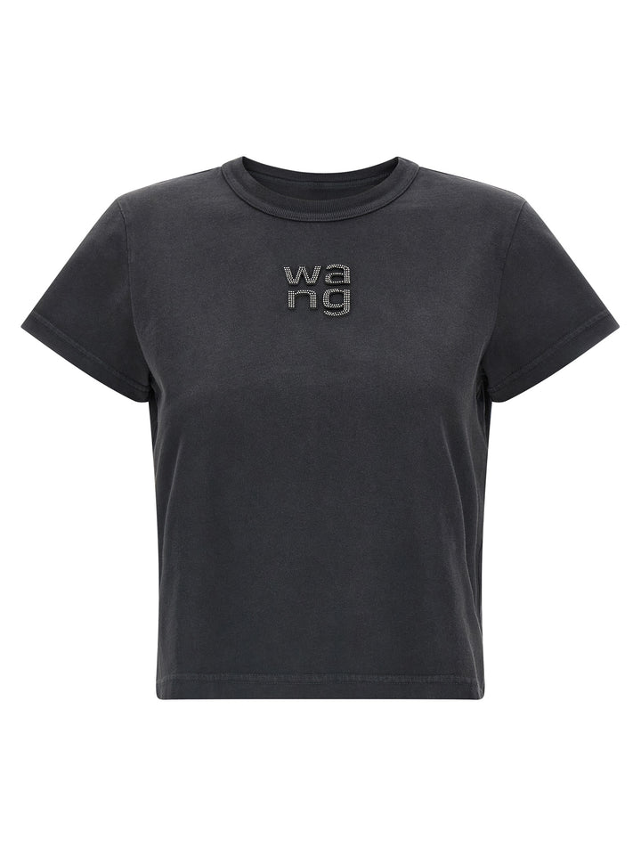 T By Alexander Wang Hotfix Logo T-shirt - Black | 0a57a26da74bbcb998de771a6e5b4ef284fae7d9