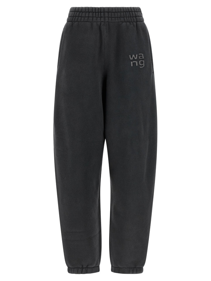 T By Alexander Wang Hotfix Logo Pants - Black | b983ea96cb86181d4da8008c54307d17f88e10cf