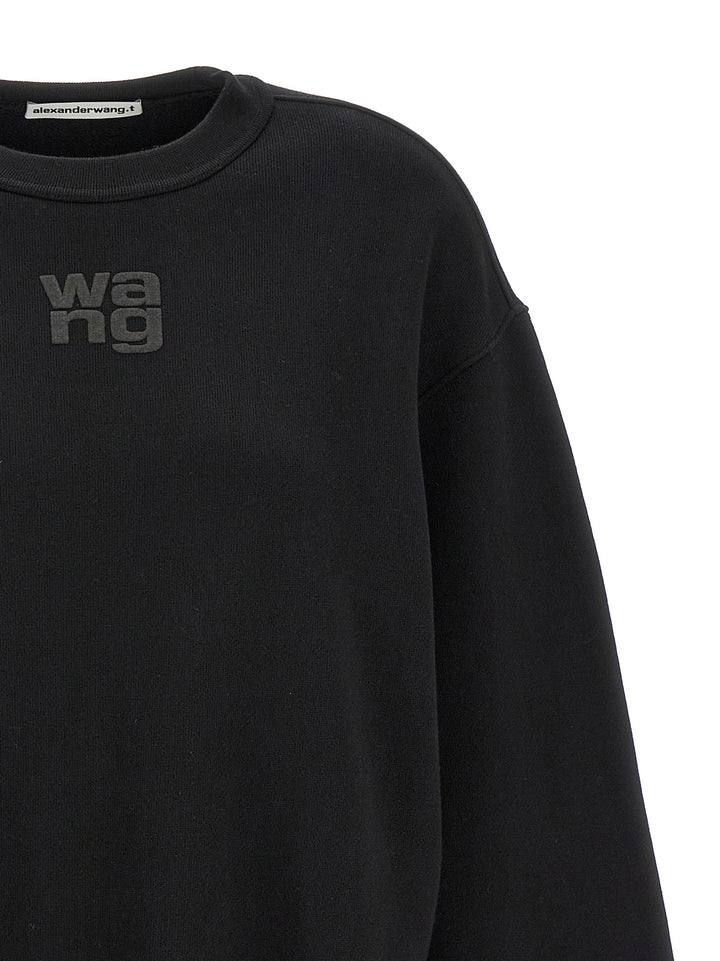 T By Alexander Wang Essential Terry Sweatshirt - Black | 01e8a29e5b0947cb4cafb35bb88039be3f5d9b97