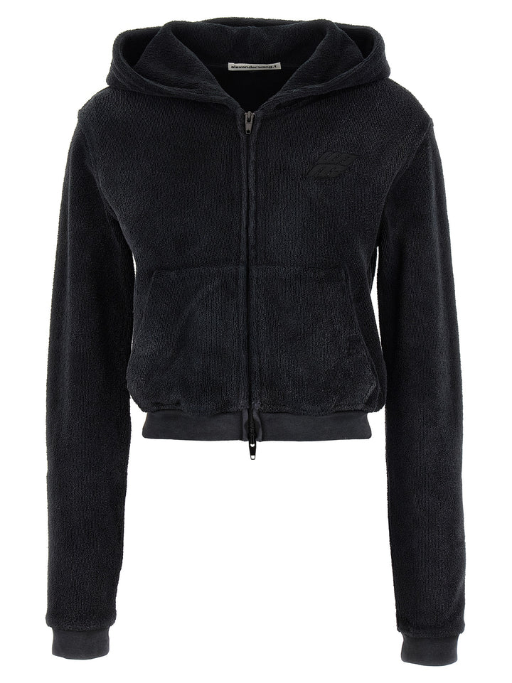 T By Alexander Wang Terry Hoodie Sweatshirt - Black | 15b7e53180dc6362fde7ba8b5b2c3a8f8b9b6d50