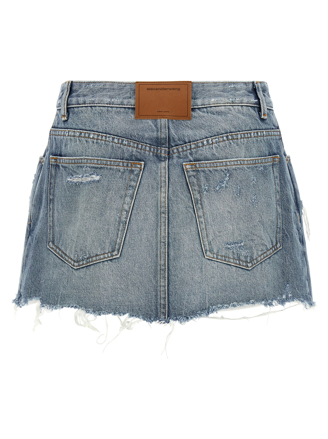 Alexander Wang Double Layer Denim Skort Bermuda and Short - Light Blue | 876f3026f0925af734f01344c1f79d2392a2d1ef