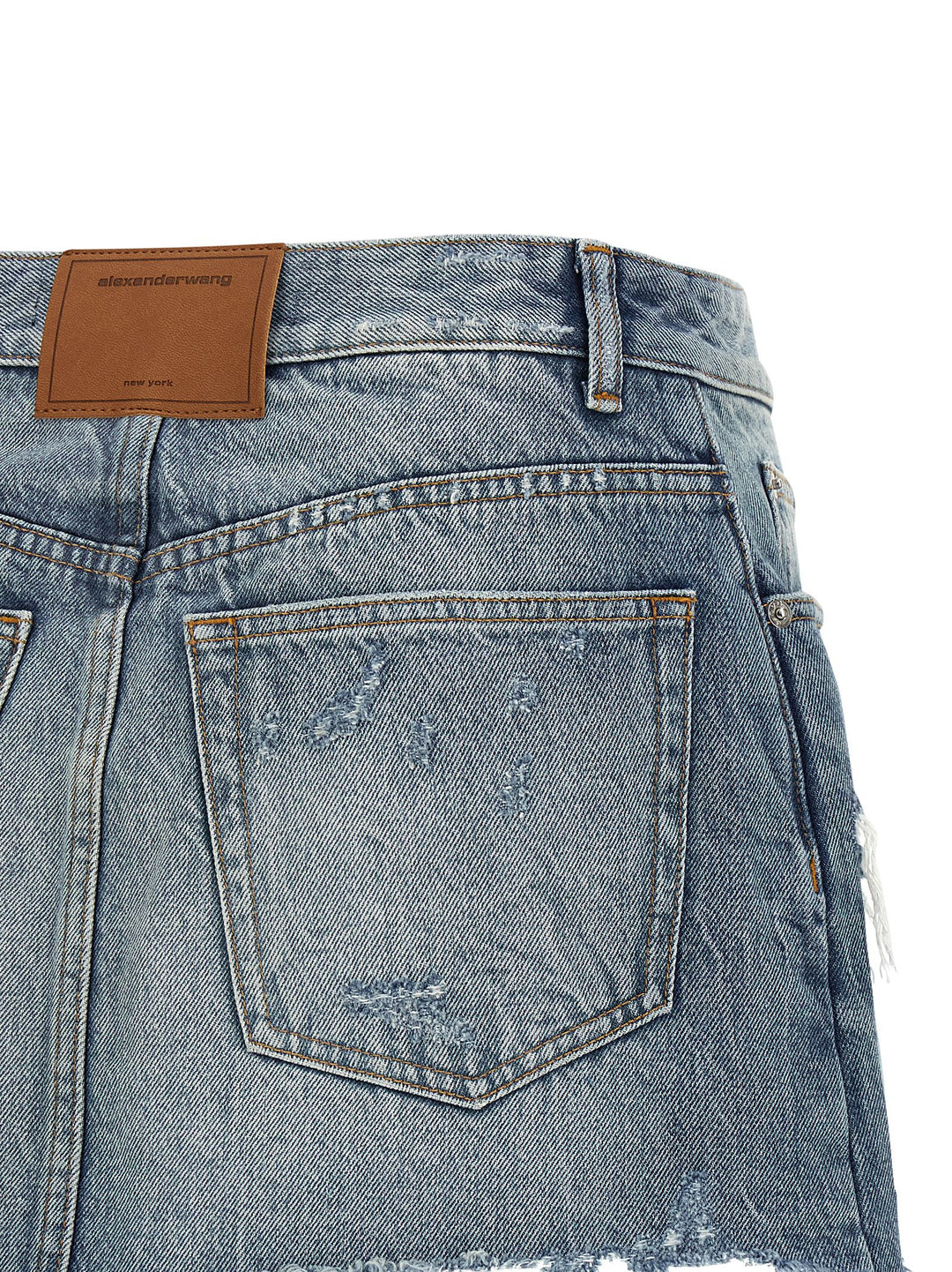 Alexander Wang Double Layer Denim Skort Bermuda and Short - Light Blue | 20b3e558f6f59eca3c3cdda1f9c5341f21fed8b0
