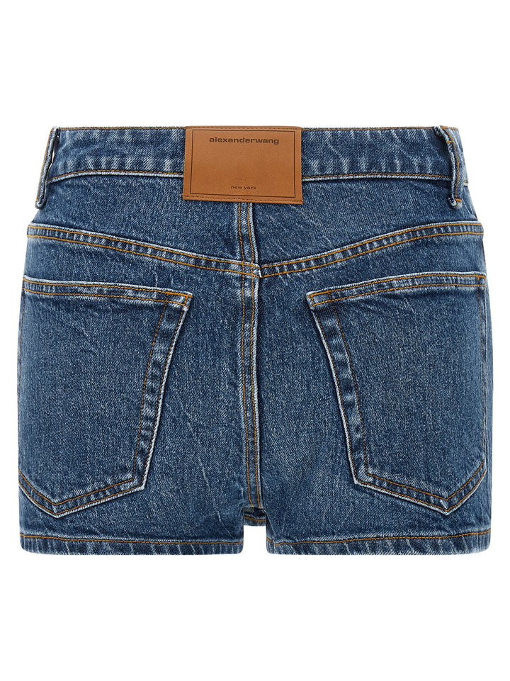 Denim X Alexander Wang Denim Skort Bermuda and Short - Blue | ac4d3adbf0679168a66a43bcc074ac933c0078b7