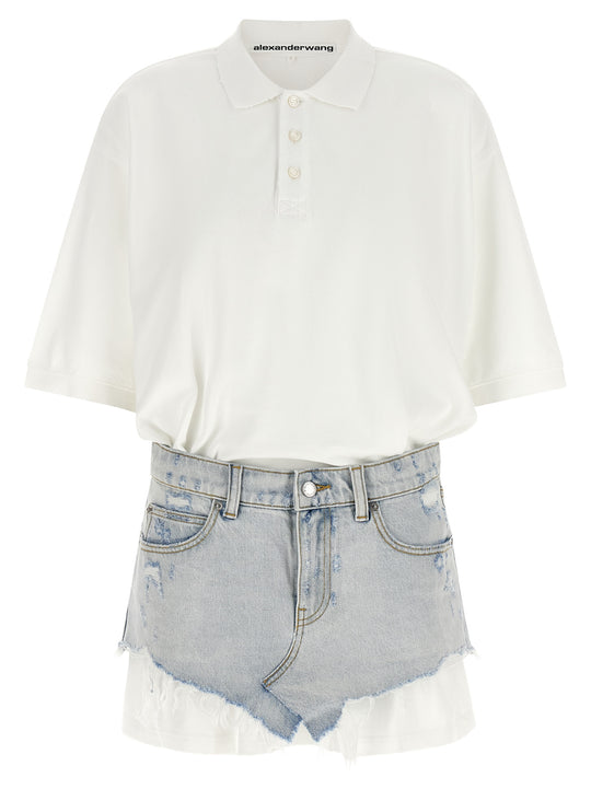 Denim Skirt Polo Dress Dresses Multicolor