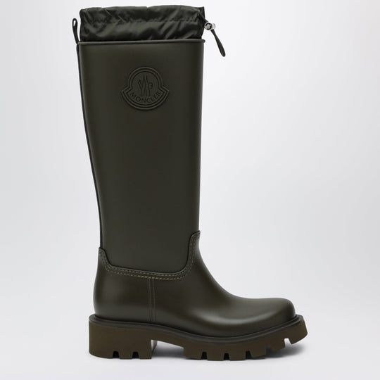 Kickstream High Waterproof Rain Boots In Pvc Green