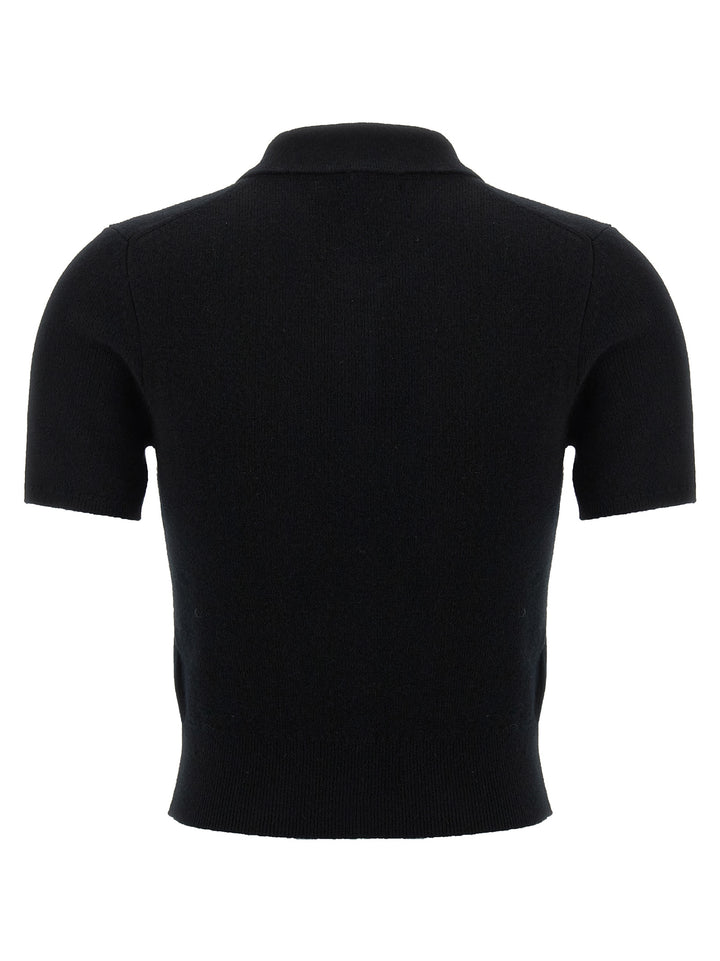 T By Alexander Wang Polo Cardigan Sweaters and Cardigans - Black | 35a36d0e9db6e421e2653c1a9476d2553aa72763