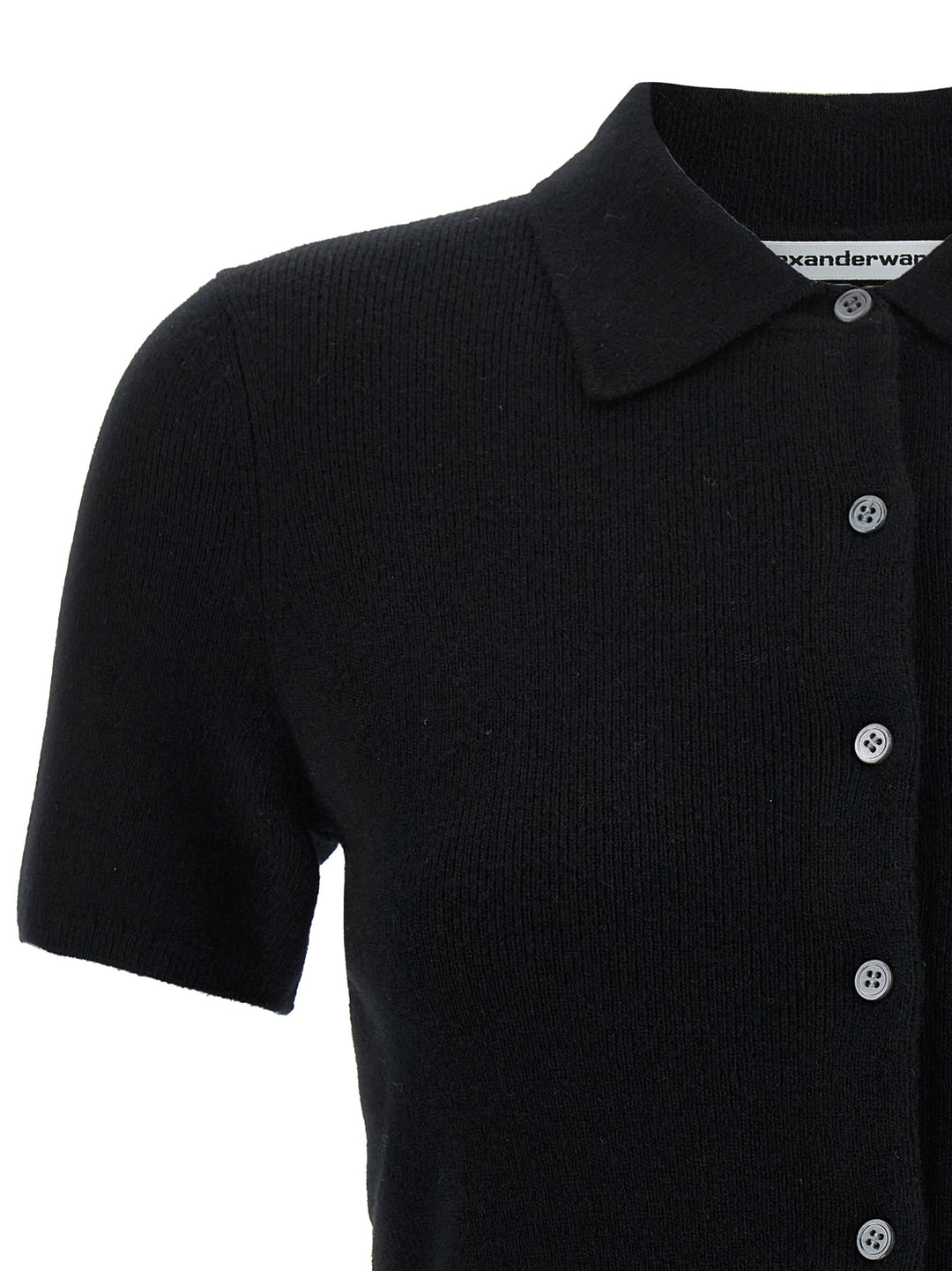 T By Alexander Wang Polo Cardigan Sweaters and Cardigans - Black | f8f51d7f8d146d26dd10df0f25bb6095d618fe12