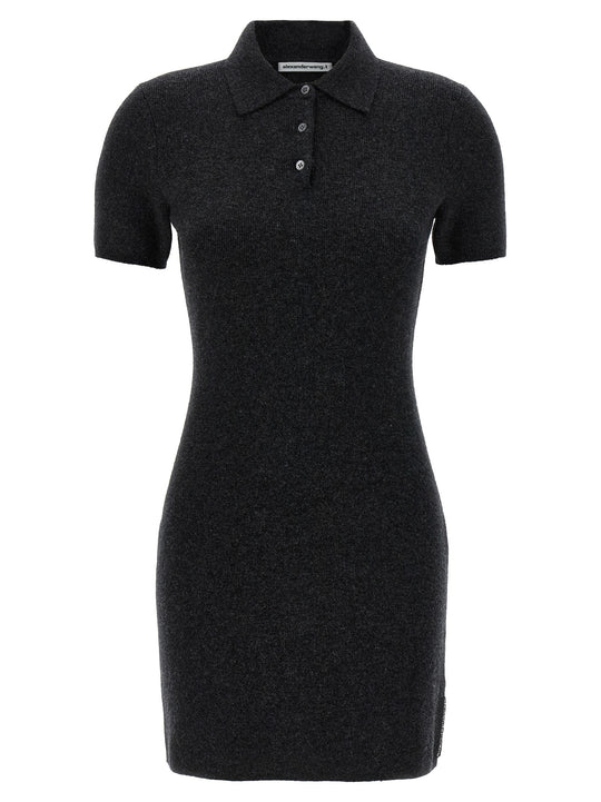 Polo Dress Dresses Gray