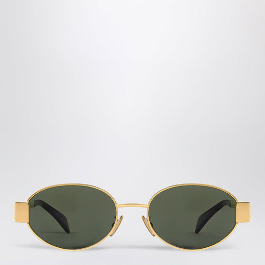 Triomphe Metal 01 Sunglasses In Metal Gold/Green