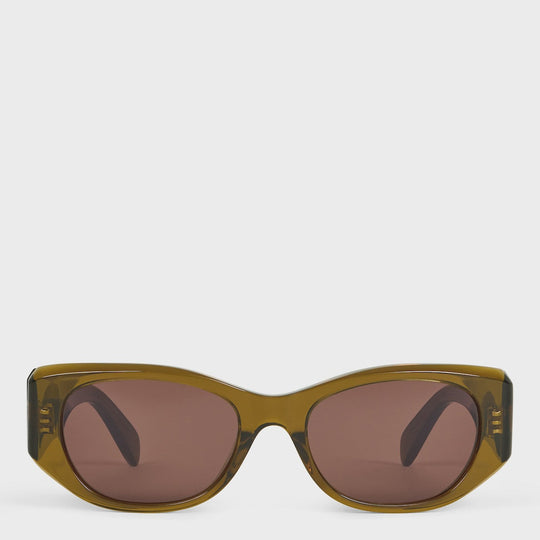 Rectangular S329 Sunglasses In Olive Acetate