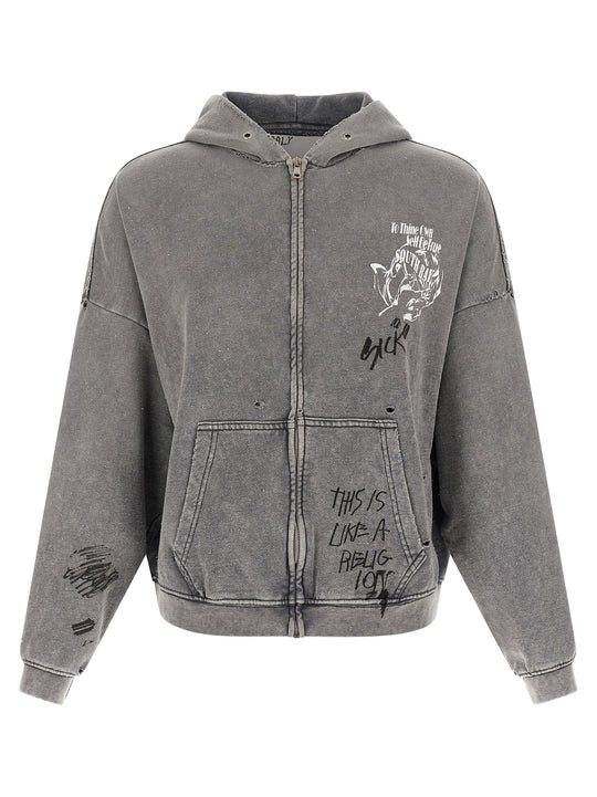 Carrying The Message Sweatshirt Gray