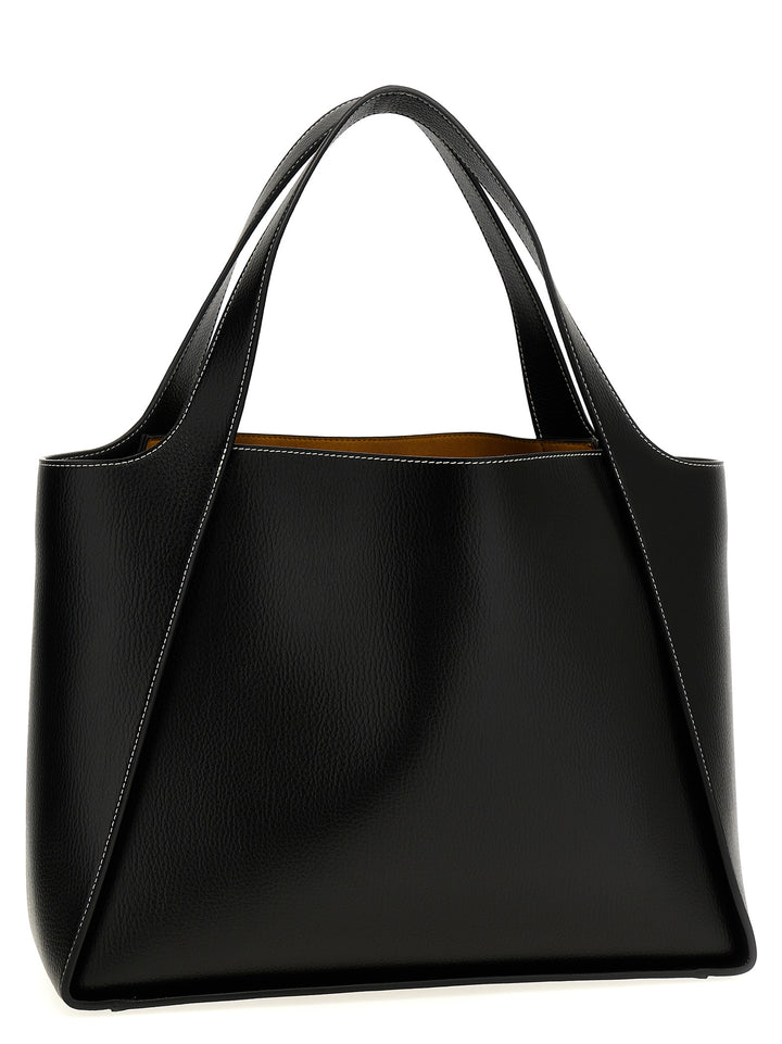 Stella Mccartney Logo Shopping Bag Tote Bag - Black | 9bb45bcaadee927d22c2b31899d039b320ebd11c