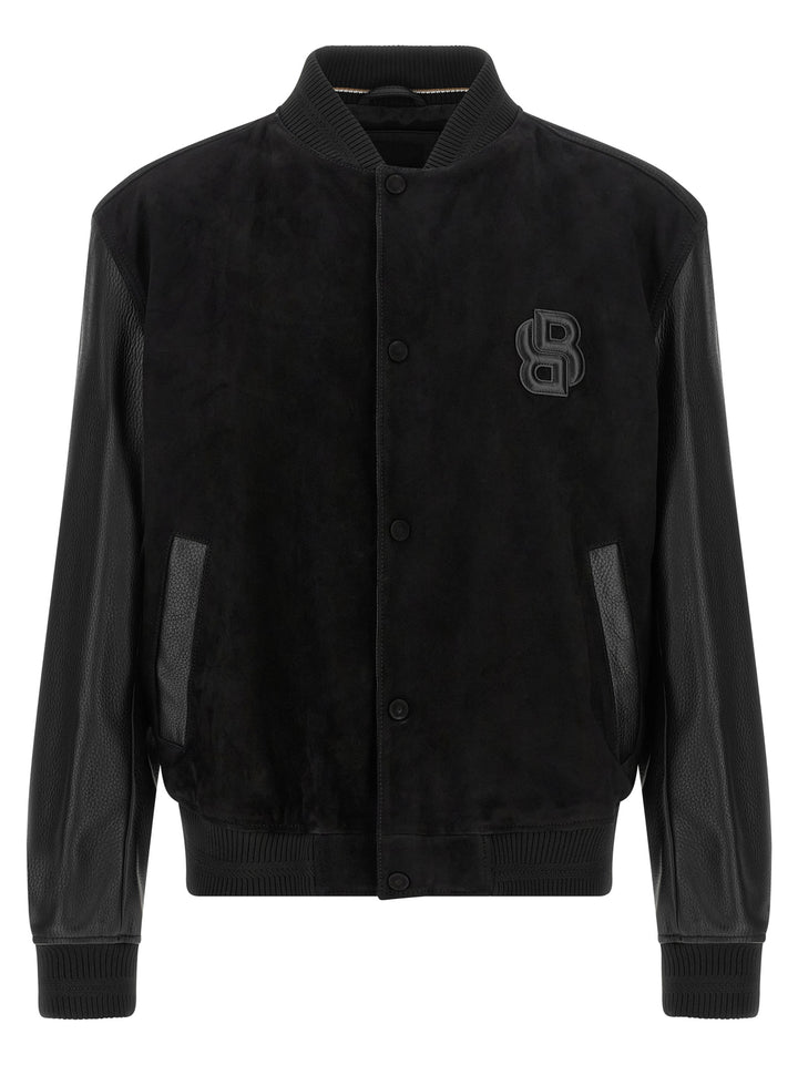 Hugo Boss Leather Bomber Jacket Puffer Jackets - Black | 30f2c20979effe6d61427ffa3ef0f88ab44e0c0f