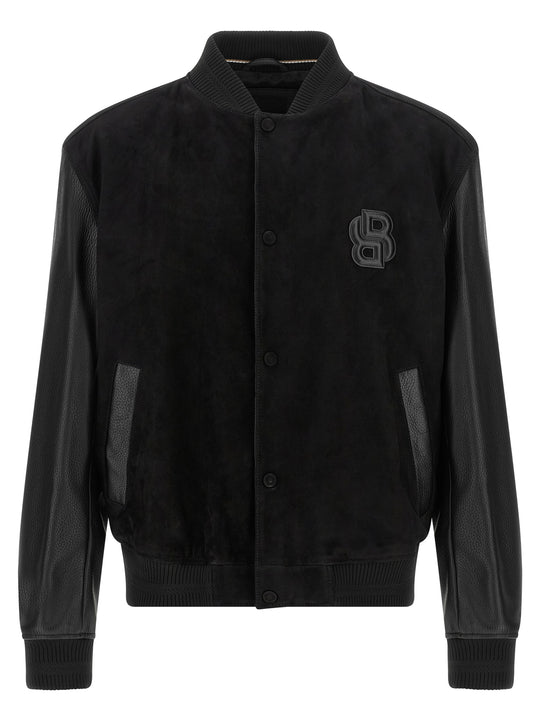 Leather Bomber Jacket Puffer Jackets Black