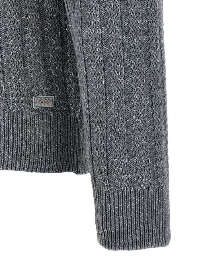 Hugo Boss Cotton Sweater Sweaters and Cardigans - Gray | adac05e9883baf89b57d26e1857a396fff51c218
