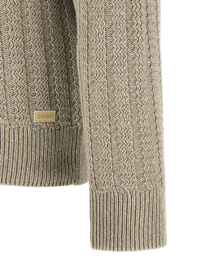 Hugo Boss Cotton Sweater Sweaters and Cardigans - Beige | 79f63279055c355d1af392508e8ec0b5635c35a6